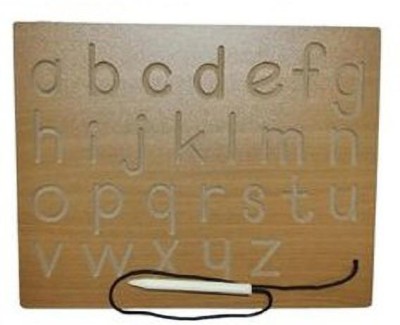 Plus Shine Small abcd Alphabet Tracing Board for Kids Learning Writing Practice Boards Game(Beige)