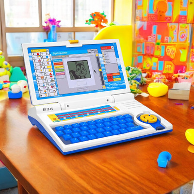 Just97 Educational English Learner Laptop with Mouse for Kids 20 Activity Games Toy_477(Multicolor)