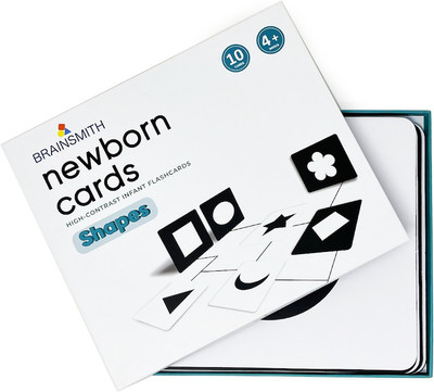 Brainsmith Shapes Learning Picture Flash Cards Set for Baby and Infants (0-6 month old)(Black, White)