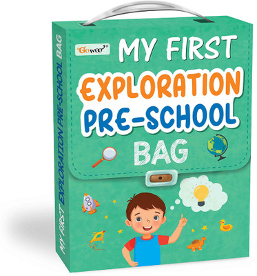 GO WOO My first Exploration Preschool Bag :Picture Book for Eary Learning|Set of 8 book(Orange)
