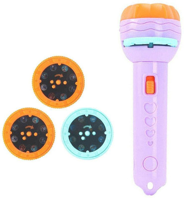 Mogli Toys Flash Light Projector with 24 Images/3 Slides , Mini Projector for Kids(Multicolor)