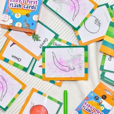 ilearnngrow Baby's First Vegetables Flash Cards(White)