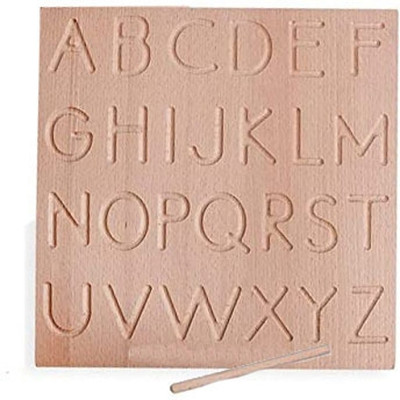 SHALAFI Educational Slate | Learning Tracing Board,Hand Writing Alphabet SortingBlocks(Beige)