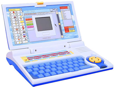 K.D Tinytots Laptop 20 Activities English Learner Notebook with Games - Learn Alphabets(Multicolor)