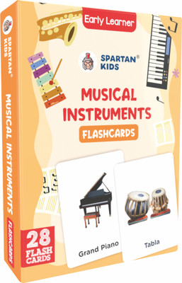 spartan kids Musical Instruments Flash Cards | 28 Early Learning Flash Cards for Kids(Multicolor)