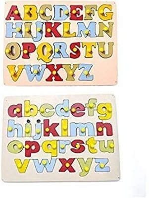 Malhad English Alphabet Small/Capital Puzzle Board Learning & Educational Toy for Kids(Multicolor)