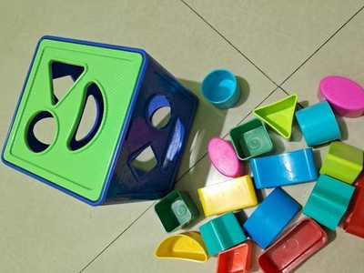 BHVMEY Shape Sorting Cube With 18 Shape And Different Color-CUBE BLUE-577-(Multicolor)