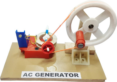 MELODY's AC Generator Physics Demo Model Teaching Aids Learning Kit for Classroom Student(Brown, Red, White)