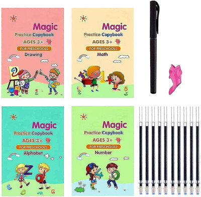 crockdile Children's Copybook Set: Enhance Handwriting Skills Easily(Brown)