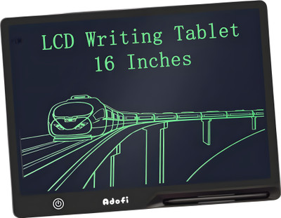 adofi 16 Inch Large LCD Writing Pad Tablet Rechargeable Slate with Stylus for Kids(Black)