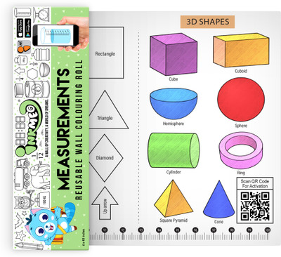 Inkmeo Measurements Reusable Wall Colouring Roll(Green)