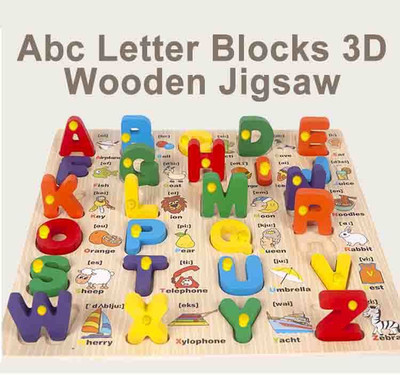 FORSIKHA Montessori Educational Learning ABC Letters Puzzle Board Toy Alphabet Puzzles(1 Pieces)