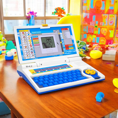 Kid Kraze Educational English Learner Laptop with Mouse for Kids 20 Activity Games Toy_483(Multicolor)