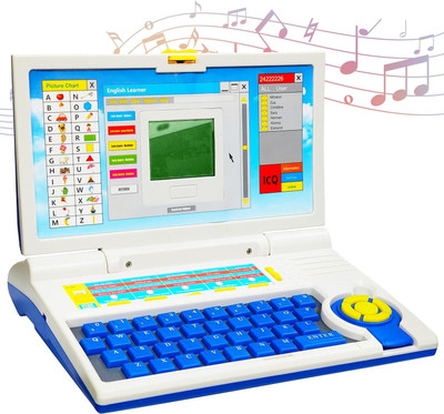 K.D Tinytots New Games Fun Laptop Notebook Computer Toy for Children(Multicolor)