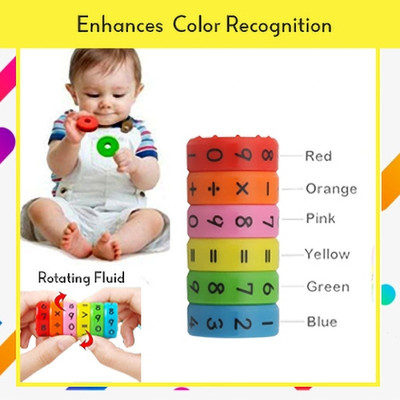 mil9us 1 SET OF Learning Maths Magnetic Calculation Cube Toy (6 PIECE)(Multicolor)