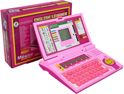 MY KAFERS Educational Laptop Computer Toy with Mouse for Kids(Pink)