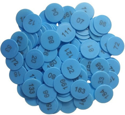 MOREL EMBOSSED 1 TO 200 NUMERICAL PLASTIC TOKEN COIN(31MM) FOR SHOP BOARD GAMES,SCHOOL(Blue)