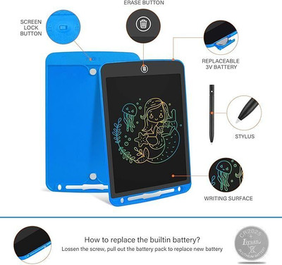 XORTIC 8.5 Inch LCD Drawing Board for Kids, Portable Digital Slate for Creative Writing(Multicolor)