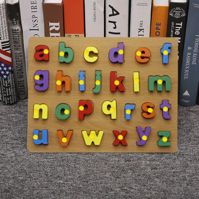Plus Shine Small abc Puzzles Board Lowercase Letters Learning Toys Educational Puzzle Tray(Beige, Multicolor)