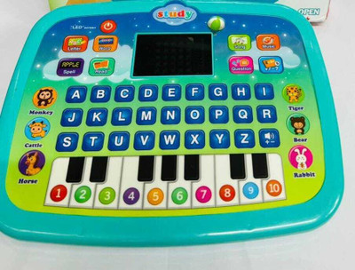 TOY MART 1. Educational Learning Kids Laptop Computer Plus Piano with led Screen Music(Multicolor)