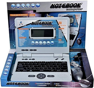 K.D Tinytots Play New Set Plastic Laptop with 2 in 1 Notebook Computer Toy for Kids(Multicolor)
