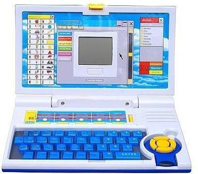 slenderopal LCD Display 20 Activity Education Laptop Computer Toy with Mouse U& LCD Display(Blue)