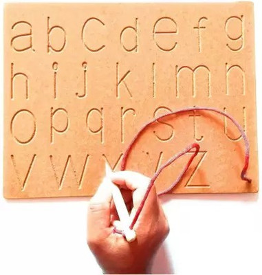 Plus Shine Learning Writing Improvement Slates Small ABCD Alphabet Writing Board for Kids(Beige)
