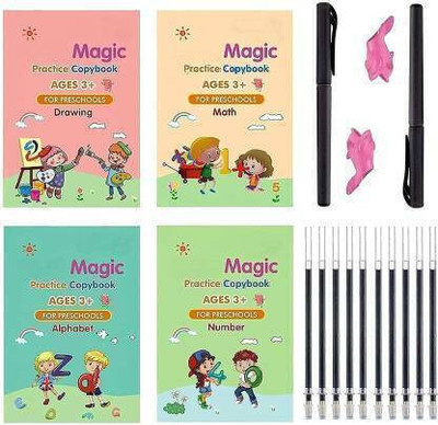 Labhimpex 303-Trending: Magic Book – Reusable Copy for Preschool Practice 📚-303-AA-2403(Multicolor)