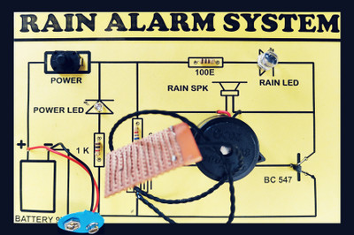 Genescribe Rain Alarm System Educaional Working Model For School and Collage Project Educational Electronic Hobby Kit