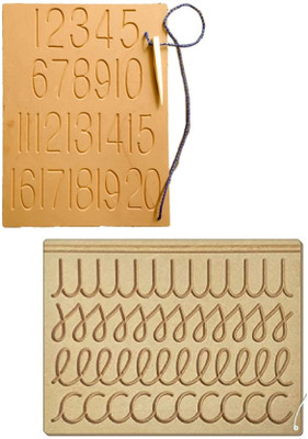 REWASHREE CRAFT WORLD Multi Pattern & Number 1-20 Wooden Tracing Board with Pencil for Kids(Brown)