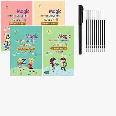 Labhimpex 556-Magic Practice Copy, (4 + 10 Refill+ 2 Pen +2 Grip) Set-368-556-AA-2656(Multicolor)