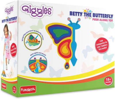 Giggles Betty The Butterfly, Push Along Toy | Detachable Handle | Ideal for Toddlers(Multicolor)