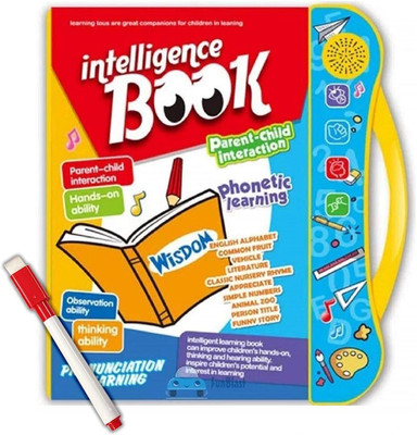 Intelligence Book | Interactive Book -Musical English Educational Phonetic Learning Book For 3 + Year Kids|Toddlers|Educational ABC And 123 E-Learning Kids Electronic Activity Notebook With Music(Paper, Mehshak)