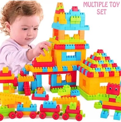 RIGHT SEARCH 100 Pcs Building Blocks Brick Game Puzzle Toy Educational Toy(Multicolor)