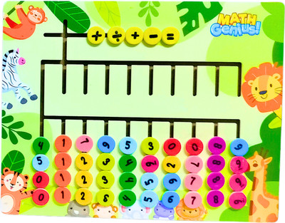 LA Toys Kids Calculation Toy – Learn Numbers,Basic Math Operations with Sorting Beads(Multicolor)