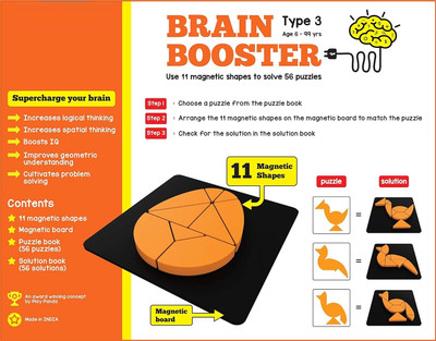 zokato Brain Booster 56 Puzzles Designed to Boost Intelligence (Senior)(Orange)