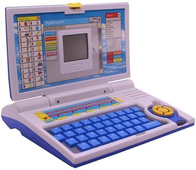 craze kick Kids Laptop Toy for Learning Numbers Alphabets(Blue)