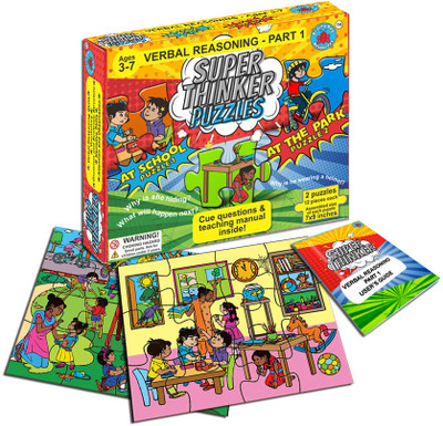 Brainy Bug Resources Super thinker Verbal Reasoning Puzzle - Two Puzzles - Ages 3-7(Multicolor)