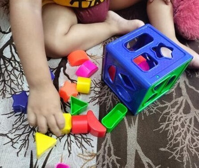 BHVMEY Shape Sorting Cube With 18 Shape And Different Color-CUBE BLUE-738-(Multicolor)