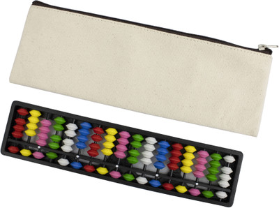 Spillbox Abacus Math Learning Kit for Kids 17 Rod Colour White with Canvas White Pouch(White)