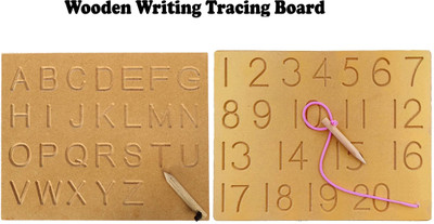 SHALAFI Combo Learning & Educational Alphabet+Counting Board Hand Writing Tracing Board(Beige)