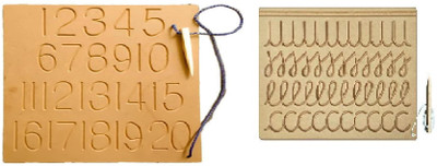 REWASHREE CRAFT WORLD Numbers 1-20 & Cursive Pattern Combo Tracing Boards Nursery Kids(Brown)