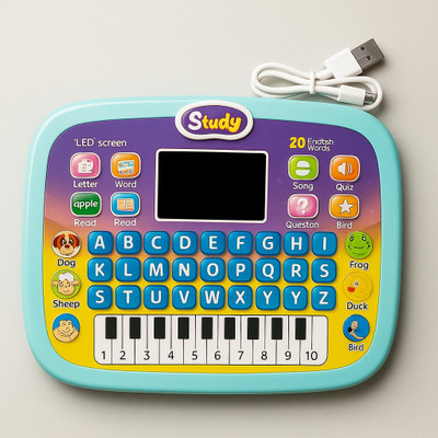 Winky Wonder Educational Learning Kids Laptop Tablet Computer with Piano led Screen Music(Multicolor)