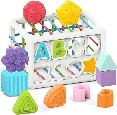 NIYANETAIL Baby Fancy Cube Learning Toy Set|Puzzle Kids Activity Cube Toys (ABCD Alphabets)(Multicolor)