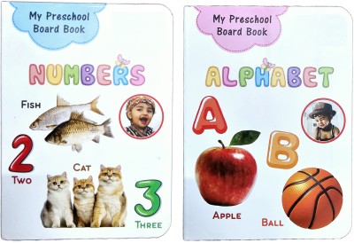 Enorme Preschool Numbers and Alphabets Easy Learning Educational Board Books for Kids(Multicolor)