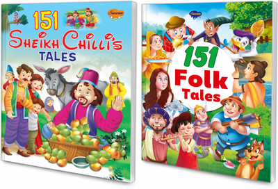 GO WOO Set Of 2 Story Books | 151 Series | Folk Tales & Sheikh Chilli(Green)