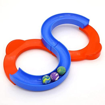 Pseudo 8 shape infinite loop interaction balancing track with 3 Bouncing Balls for kids(Multicolor)
