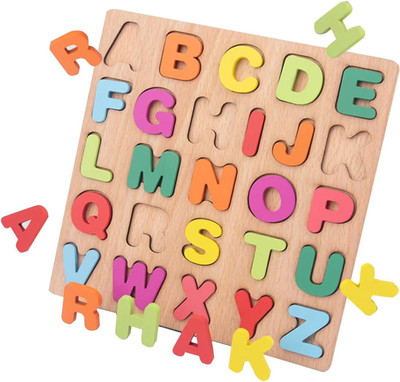 RITSKART 3D Wooden Educational Creative learning A To Z English Alphabets Board Puzzle(Multicolor)