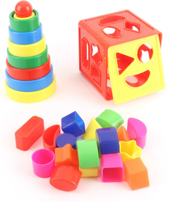 zokato Shape Sorter and Stacker- Multicolour For Kids(Multicolor)