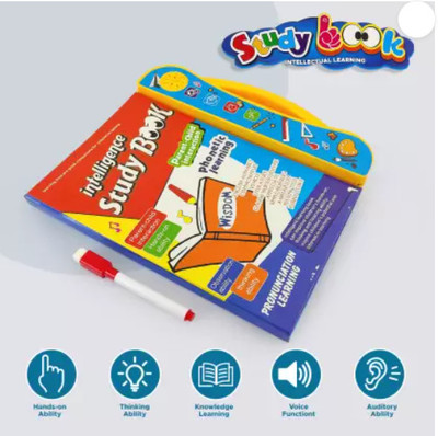 Intelligent Intelligence (IND*12) Book English Letters & Words Learning Sound Book(Multicolor)